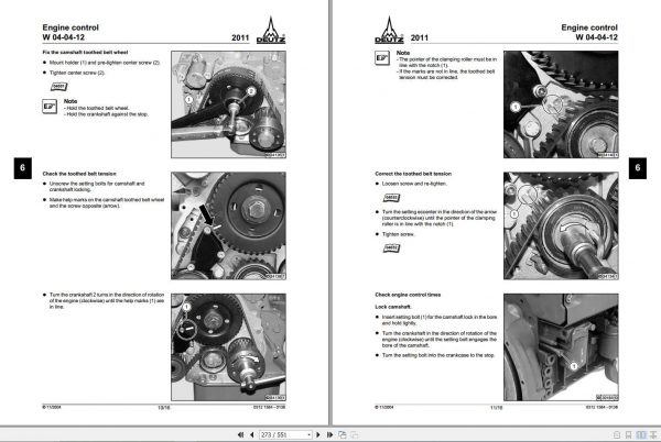 Still OM Pimespo Forklift DEUTZ Engines Series 4158 Workshop Manual 2011 2