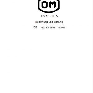 Still OM Pimespo Forklift TSX TLX Use Maintenance Instructions DE 1