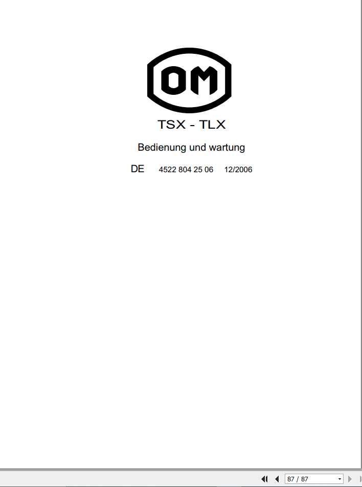 Still OM Pimespo Forklift TSX TLX Use Maintenance Instructions DE 1