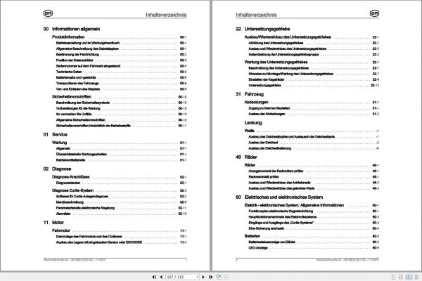 Still OM Pimespo Forklift Truck TLac Series 4520 Workshop Manual DE 2
