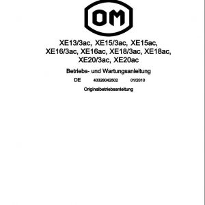 Still OM Pimespo Forklift XE13ac XE20ac 4032 Use Maintenance Manual DE 1