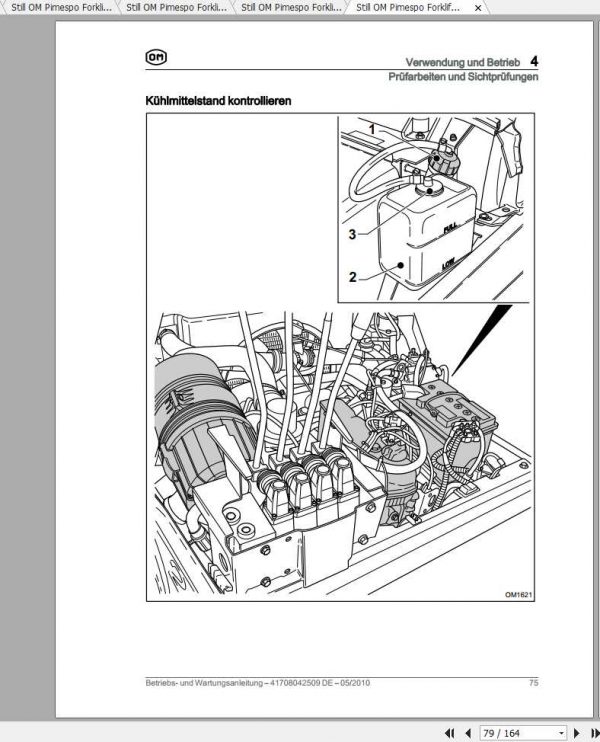Still OM Pimespo Forklift XG25 XG30 Use Maintenance Manuals DE 3