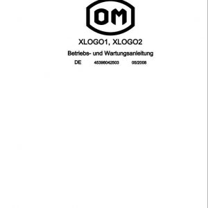 Still OM Pimespo Forklift XLOGO1 XLOGO2 Use Maintenance Instructions DE 1
