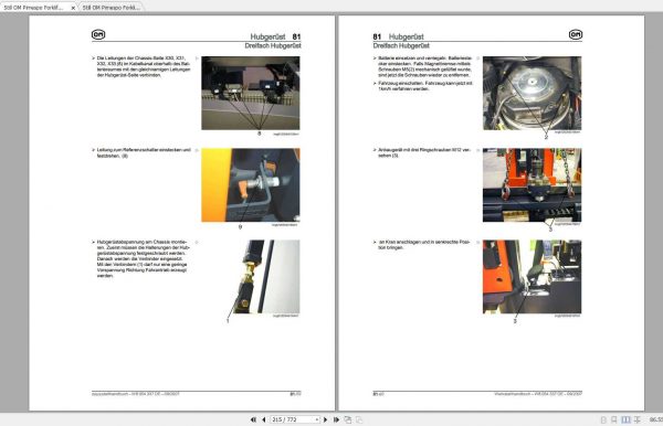 Still OM Pimespo Forklift XNAac X301 Workshop Manual DE 3