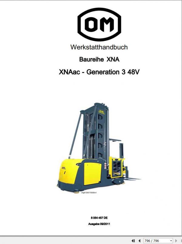 Still OM Pimespo Forklift XNAac generation 3 48V Workshop Manual DE 1