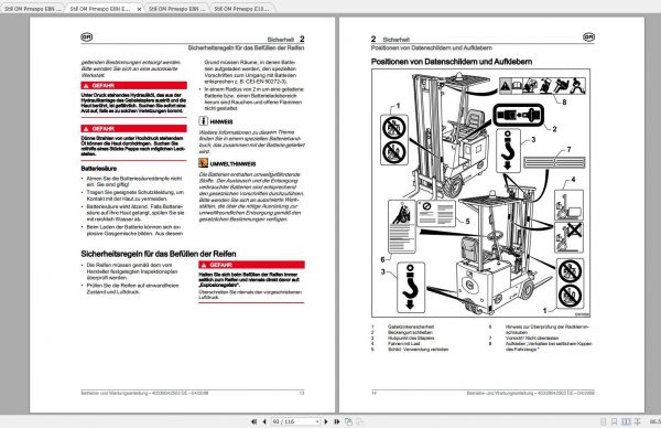 Still OM Pimespo Forklifts E8N E10N User Maintenance Manual DE 3