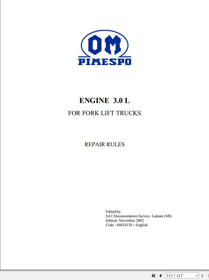 Still OM Pimespo GM Engine 3.0L Workshop Manual 1