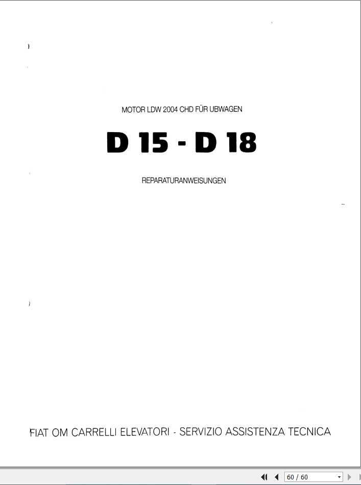 Still OM Pimespo MOTOR LDW 2004 CHD Workshop Manual DE 1