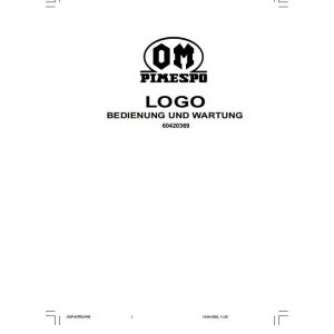 Still OM Pimespo Pallet Stacker LOGO Restyling Use Maintenance Manual DE 1