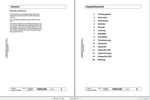 Still OM Pimespo Pallet Truck TSR30 CSR125 16 20 Workshop Manual DE 2
