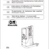 Still OM Pimespo Reach Mast Stacker XR N Use Maintenance Manual 1