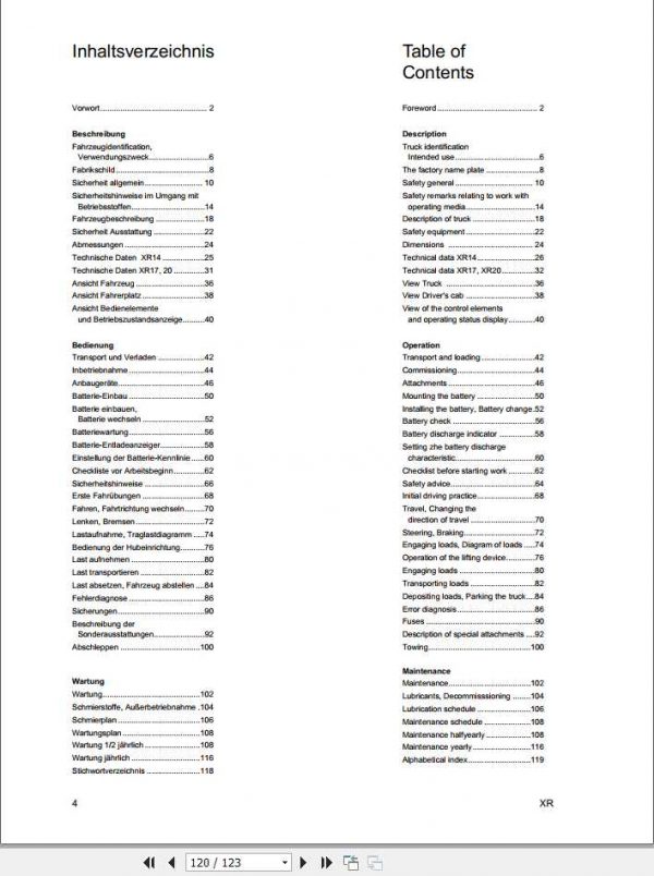 Still OM Pimespo Reach Mast Stacker XR N Use Maintenance Manual 2