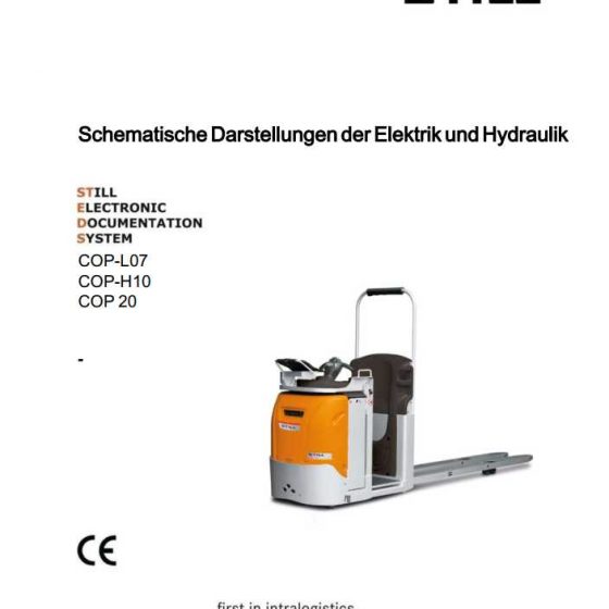 Still Low Lift Platform Truck SXH 20 Electrical & Hydraulic Schematic DE