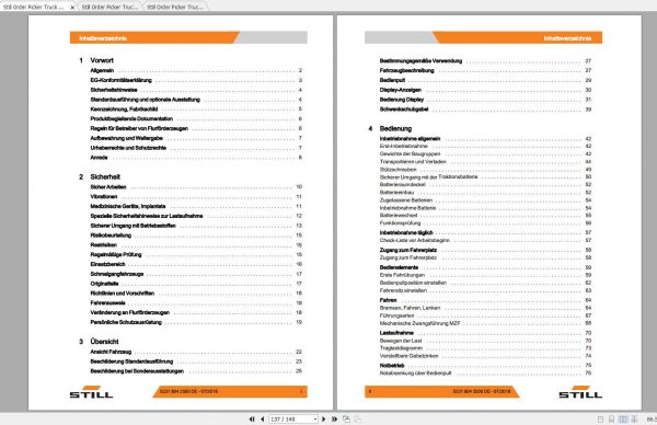 Still Order Picker Truck MX X MX Q Operating Manual DE 2