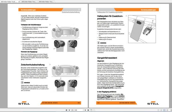 Still Order Picker Truck MX X MX Q Operating Manual DE 3