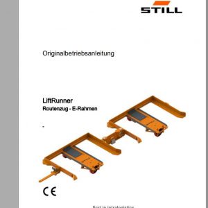 Still Pallet Runner Routenzug Operating Manual DE 1