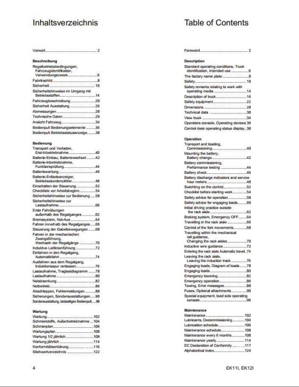 Still Pallet Stacker EK11i EK12i Optispeed Operating Manual DE 2