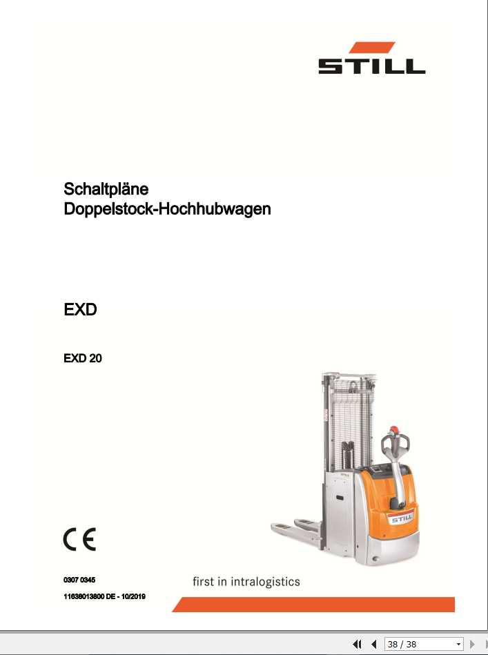 Still Pallet Stacker EXD 20 0307 0345 Schematic Diagrams DE 1