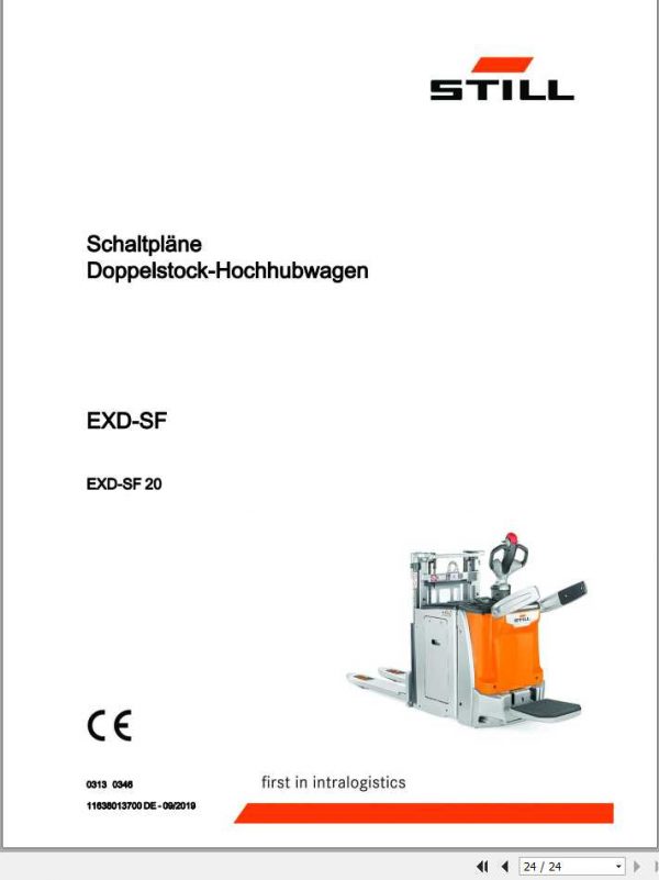 Still Pallet Stacker EXD SF 20 0313 0346 Schematic Diagrams DE 1