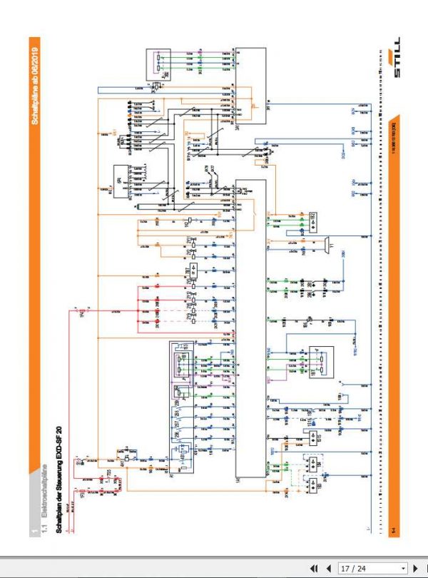 Still Pallet Stacker EXD SF 20 0313 0346 Schematic Diagrams DE 2