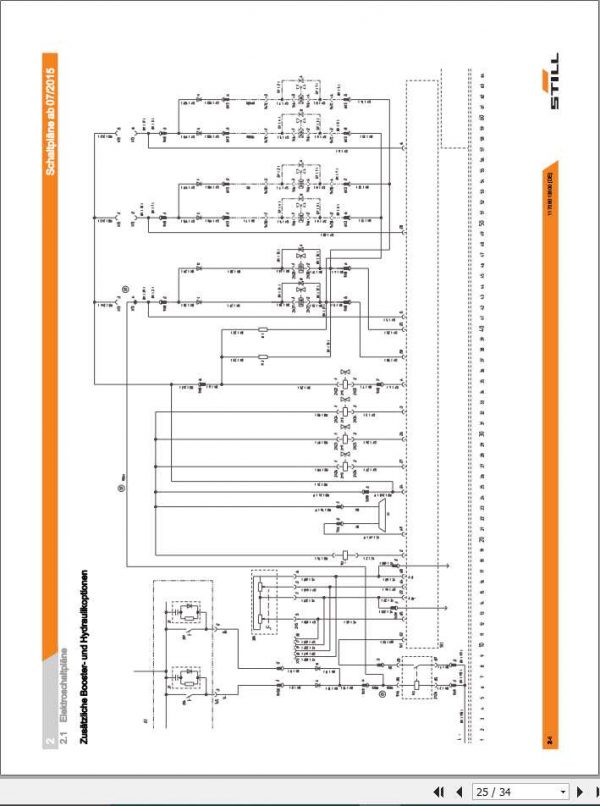 Still Pallet Stacker EXG 10 EXG 12 EXG 16 Electrical Hydraulic Schematic DE 2