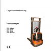 Still Pallet Stacker EXV 10 10i 10Basic 12 12i 14C 14Ci 0270 0273 0321 0322 Operating Manual DE 1