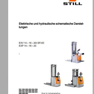 Still Pallet Stacker EXV EXP Electrical Hydraulic Schematic DE 1