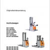 Still Pallet Stacker EXV14 16 20 i EXV SF14 16 20 i EXP Operating Manual DE 1