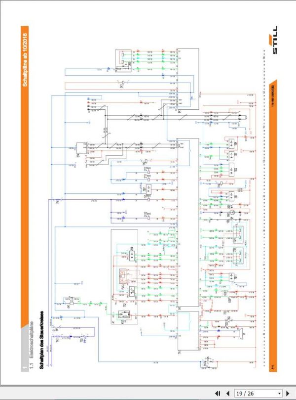 Still Pallet Stacker FXD 20 FXD 20N Schematic Diagrams DE 2