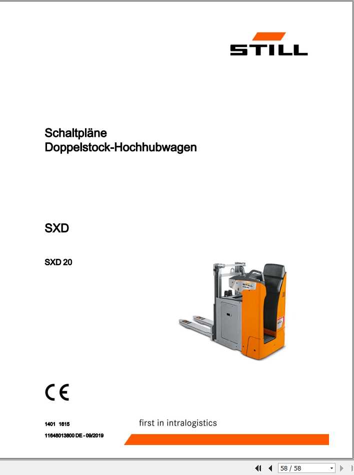 Still Pallet Stacker SXD 20 1615 Electrical Hydraulic Schematic DE 1