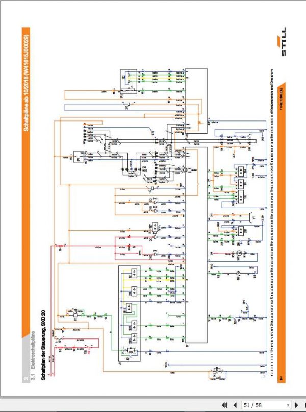 Still Pallet Stacker SXD 20 1615 Electrical Hydraulic Schematic DE 2