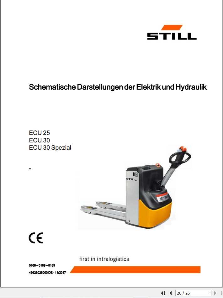 Still Pallet Truck ECU25 ECU30 ECU30 Special Electrical Hydraulic Schematic DE 1