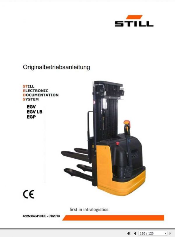 Still Pallet Truck EGV EGV LB EGP Operating Manual DE 1