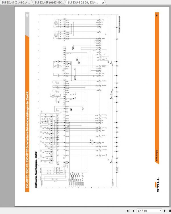 Still Pallet Truck EXU EXU S EXU SF Schematic Diagrams DE 2