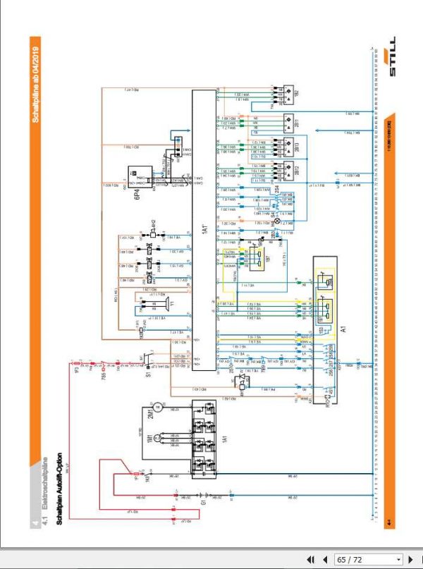 Still Pallet Truck EXU H 18 20 20S Autolift Li Ion Schematic Diagrams DE 2