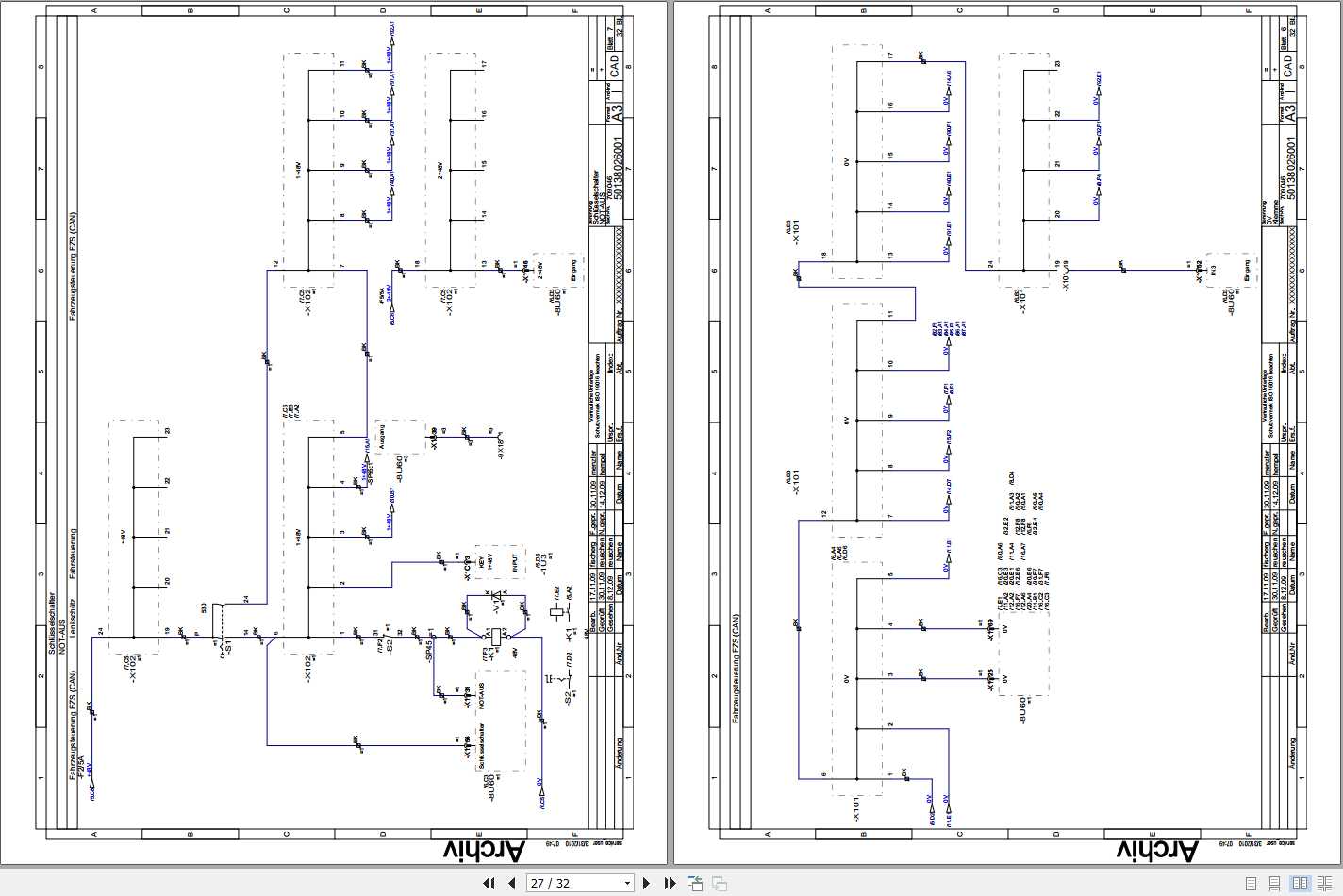 Still Pallet Truck FS X FS X33 Electrical Hydraulic Schematic DE 1