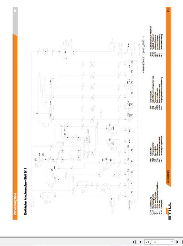 Still Pallet Truck SU20 1613 Electrical Hydraulic Schematic DE 2