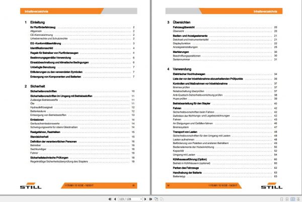 Still Pallet truck with counterweight EXG 10 12 16 Operating Manual DE 2