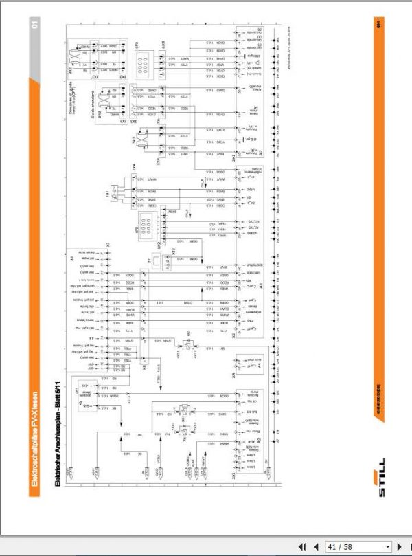 Still Sit on Pallet Stacker FV X12 16 FV X12 16i Electrical Hydraulic Schematic DE 2