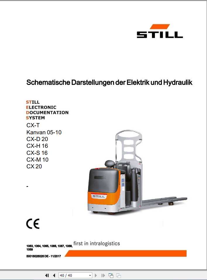 Still Tow Tractor CX CXD CXM CXS CXT CXH KANVAN Electrical Hydraulic Schematic DE 1