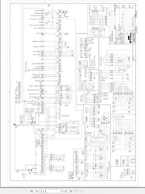 Still Tow Tractor CX CXD CXM CXS CXT CXH KANVAN Electrical Hydraulic Schematic DE 2