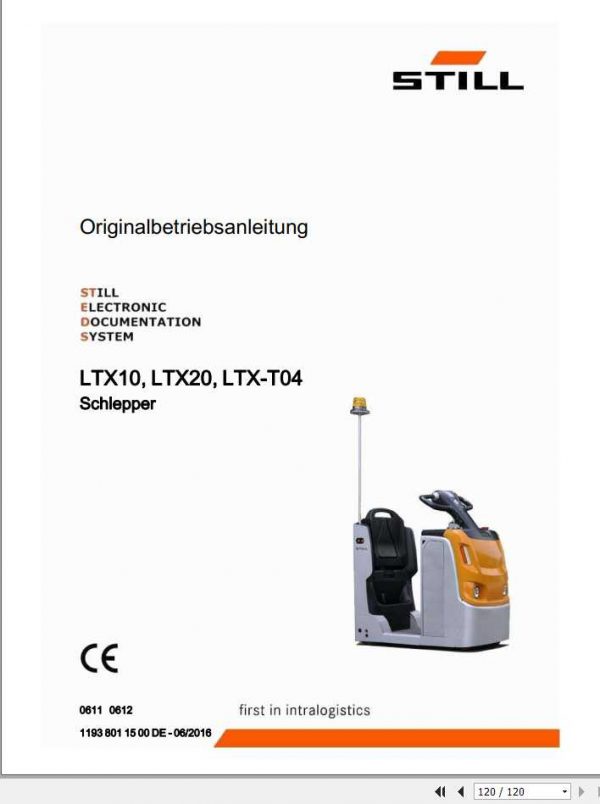 Still Tractor LTX10 LTX20 LTX T04 0611 0612 Operating Manual DE 1