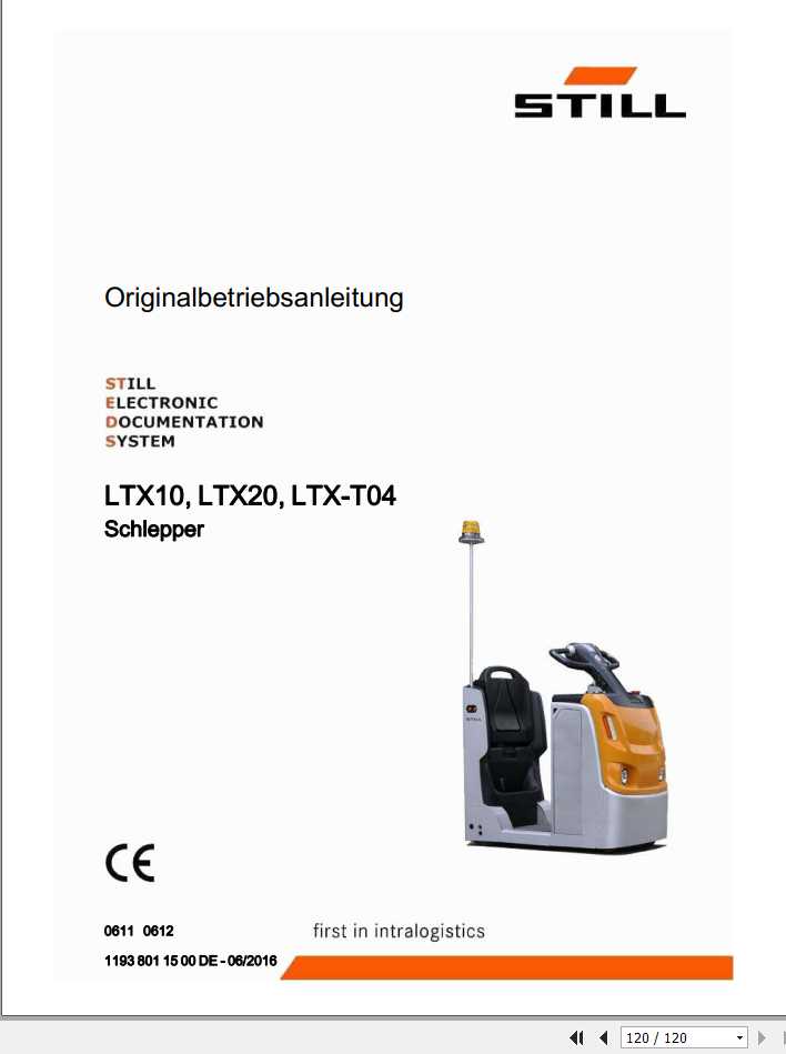 Still Tractor LTX10 LTX20 LTX T04 0611 0612 Operating Manual DE 1