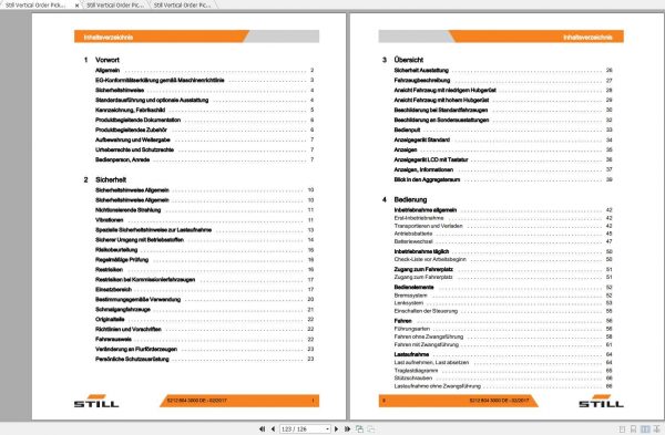 Still Vertical Order Picker EK X EK X10 Operating Manual DE 2