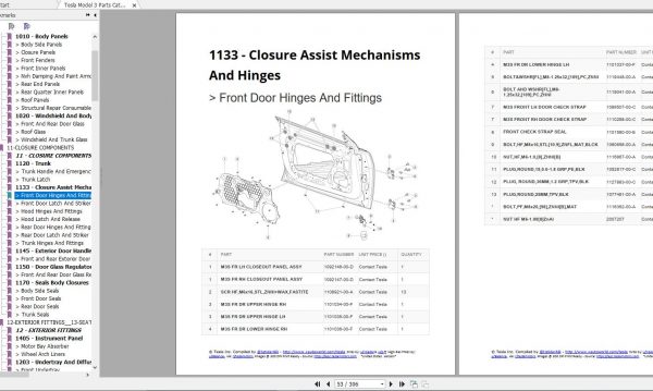 Tesla Model 3 Parts Catalog 2