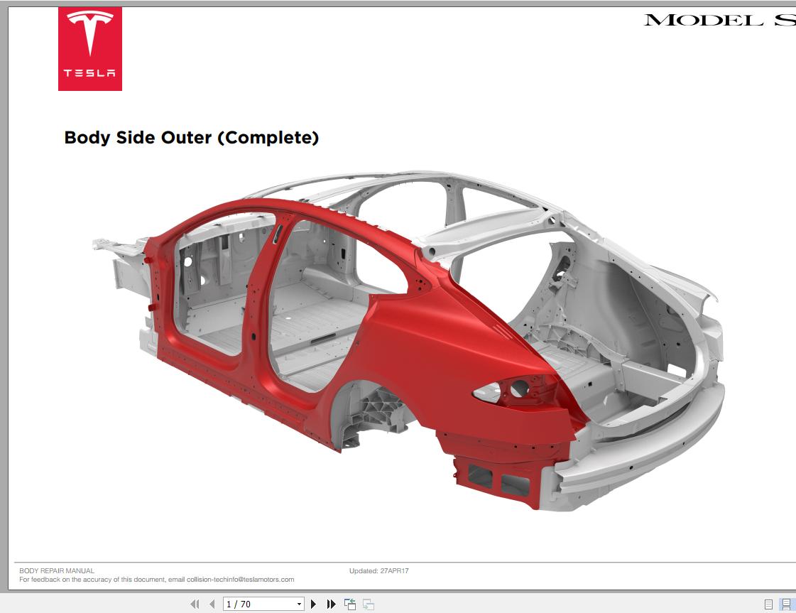 Tesla Model S 2016 Worskhop Manual Diagram Parts Catalog 1