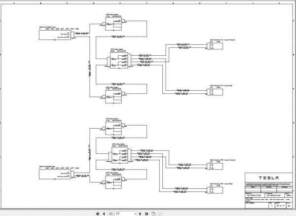 Tesla Model X SOP4 RHD Wiring Diagram 2016 2