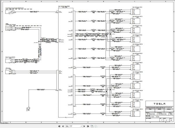 Tesla Model X SOP4 RHD Wiring Diagram 2016 3