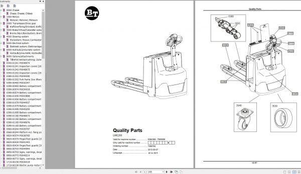 BT Pallet Truck LWE200 Quality Parts Manual 7588765 1