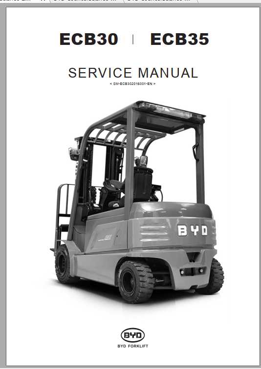 BYD CounterBalance ECB30 ECB35 Service Operator Parts Manual 1